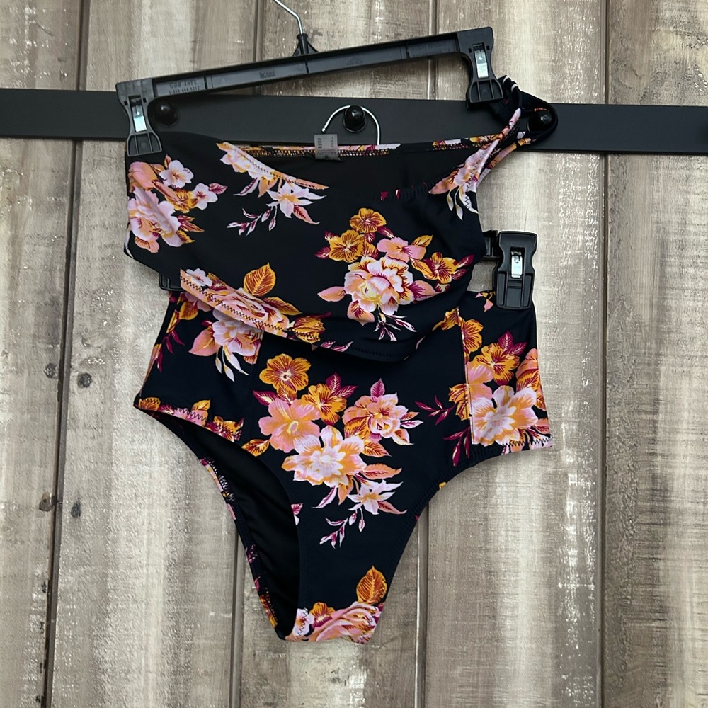 Volcom Floral Black and Pink Bikini
